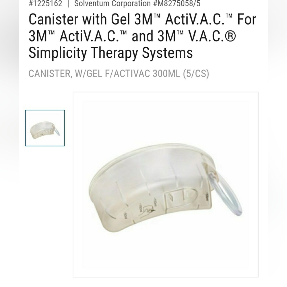 3M ActiV.A.C. Canister with Gel - Lot Of 10 - Picture 2 of 5
